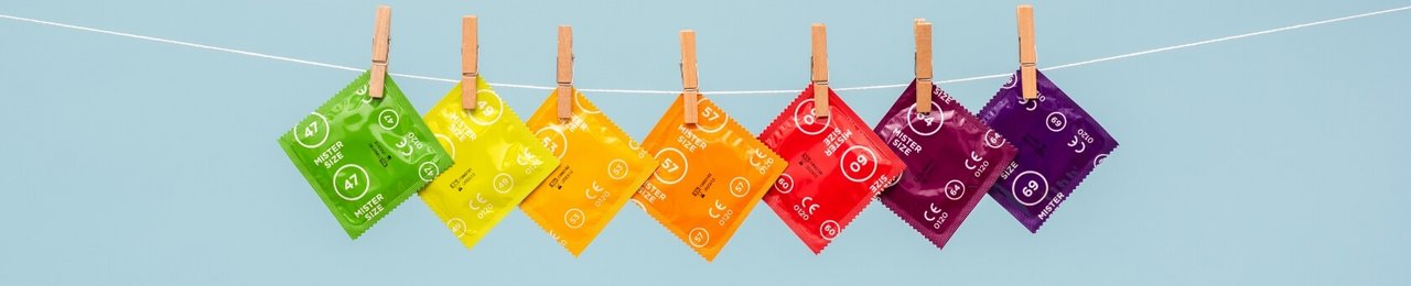 7 Mister Size kondome op die wasgoedlyn
